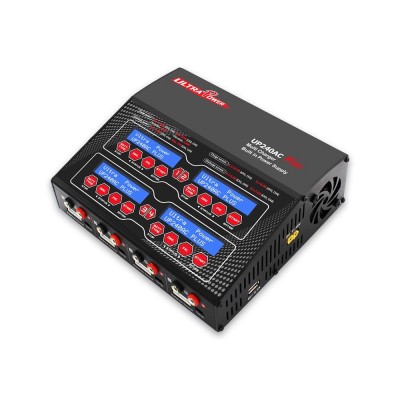 Ultra Power Quad Port Charger 240AC Plus 4x60W 0.1-12.0A RC LiPo LiHV Battery Multi Charger 4 Outlet Up To 12A